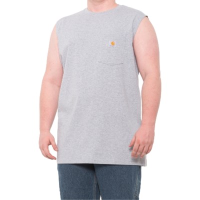 carhartt men's sleeveless pocket tee