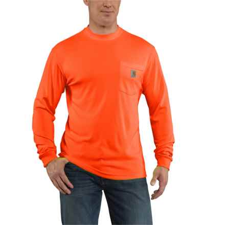 Carhartt 100494 Big and Tall High Vis Force® T-Shirt - Long Sleeve, Factory Seconds in Brite Orange