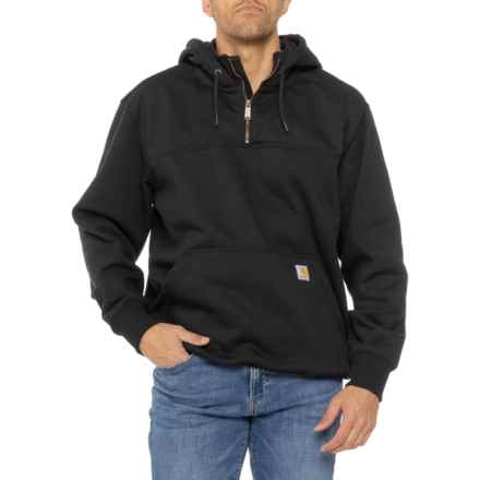 Carhartt 100617 Big and Tall Rain Defender® Loose Fit Heavyweight Hoodie - Zip Neck, Factory Seconds in Black