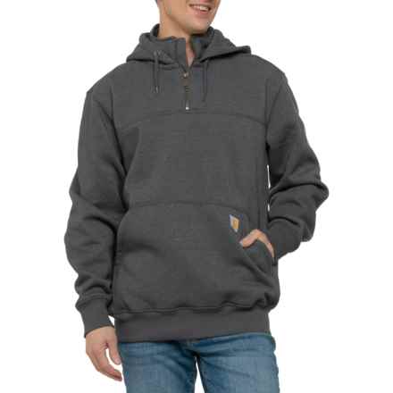 Carhartt 100617 Big and Tall Rain Defender® Loose Fit Heavyweight Hoodie - Zip Neck, Factory Seconds in Carbon Heather
