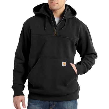 Carhartt 100617 Big and Tall Rain Defender® Paxton Hoodie - Zip Neck, Factory Seconds in Black