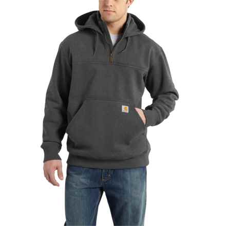 Carhartt 100617 Big and Tall Rain Defender® Paxton Hoodie - Zip Neck, Factory Seconds in Carbon Heather