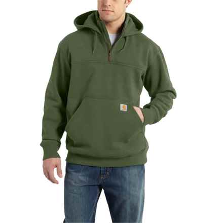 Carhartt 100617 Big and Tall Rain Defender® Paxton Hoodie - Zip Neck, Factory Seconds in Chive