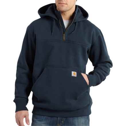 Carhartt 100617 Big and Tall Rain Defender® Paxton Hoodie - Zip Neck, Factory Seconds in New Navy