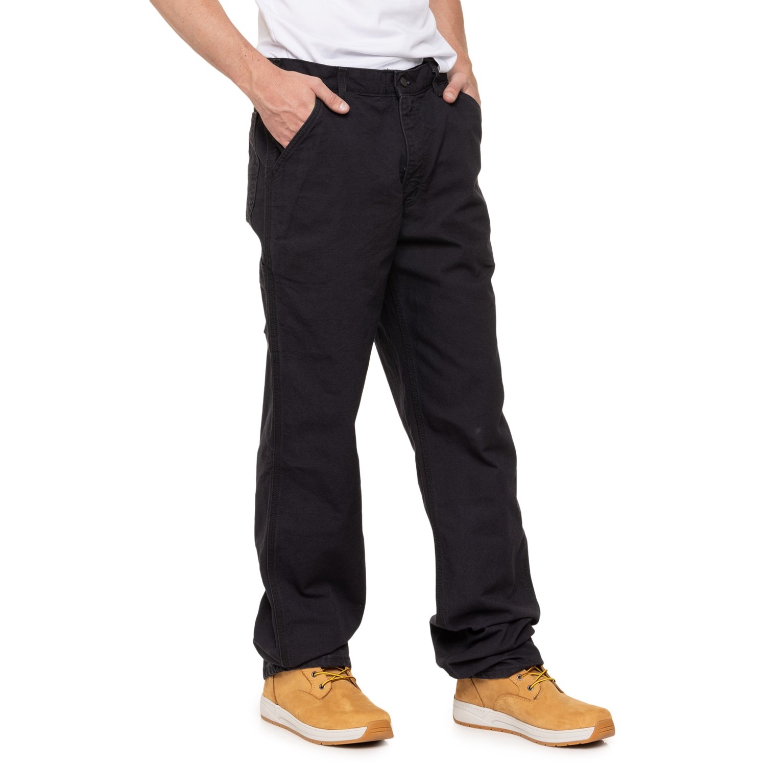 (取寄) カーハート 100791 フレームレジスタント ウォッシュド ダック ワーク ダンガリー パンツ Carhartt 100791 Flame-Resistant Washed Duck Work Dungaree Pants Dark Navy carhartt-100791-flame-