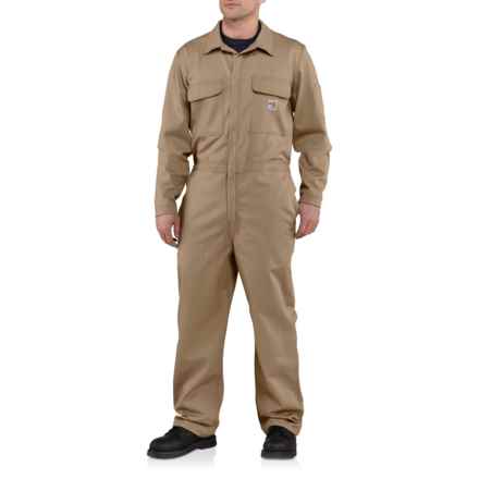 Carhartt 101017 Flame-Resistant Traditional Twill Coveralls - Long Sleeve in Khaki