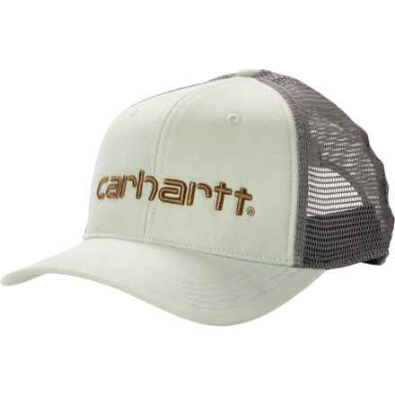 Carhartt 101195 Canvas Mesh-Back Logo Graphic Baseball Cap in Sage