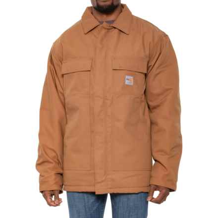 Carhartt 101618 Big and Tall Flame-Resistant Duck Traditional Coat - Insulated, Factory Seconds in Carhartt Brown