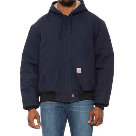 Carhartt 101621 Big and Tall Flame-Resistant Duck Active Jacket - Insulated, Factory Seconds in Dark Navy