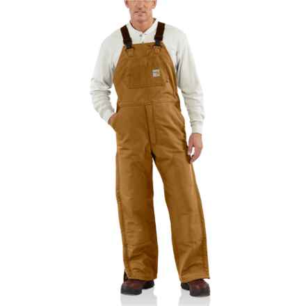 Carhartt 101626 Big and Tall Flame-Resistant Duck Bib Overalls - Insulated, Factory Seconds in Carhartt Brown