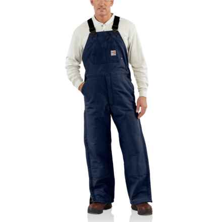 Carhartt 101626 Flame-Resistant Duck Bib Overalls - Insulated, Factory Seconds in Dark Navy