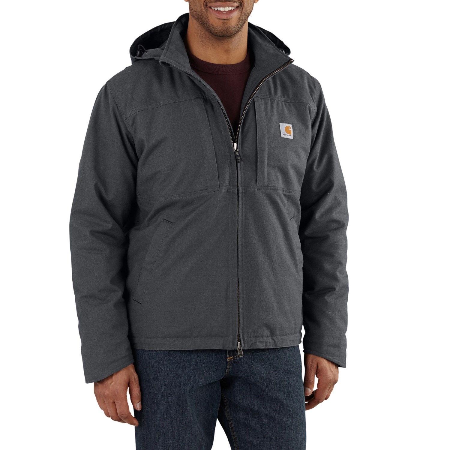 あっち　Carhartt ダークグレー フード付きジャケット carhartt-102207-full-swing-