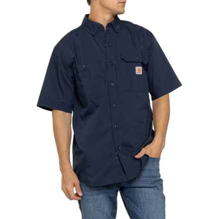 Carhartt 102417 Force® Relaxed Fit Lightweight Shirt - Short Sleeve in Navy