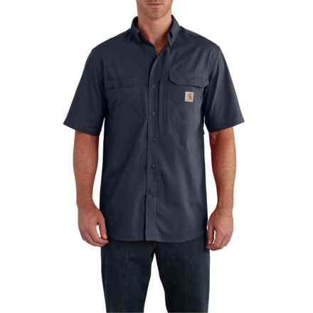 Carhartt 102417 Force® Relaxed Fit Lightweight Shirt - Short Sleeve in Navy