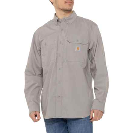 Carhartt 102418 Force® Ridgefield Relaxed Fit Shirt - Long Sleeve in Asphalt