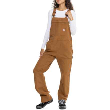 Carhartt 102438 Rugged Flex® Loose Fit Canvas Bib Overalls in Carhartt Brown