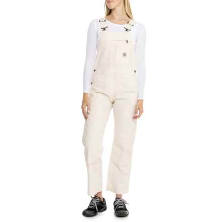 Carhartt 102438 Rugged Flex® Loose Fit Canvas Bib Overalls in Natural