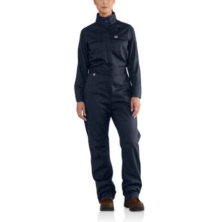 Carhartt 102450 Flame-Resistant Rugged Flex® Twill Coveralls - Long Sleeve, Factory Seconds in Dark Navy