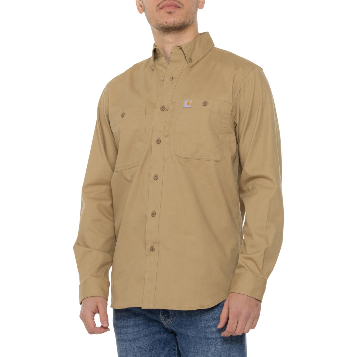 (取寄) カーハート ビッグ アンド トール ラギッド プロフェッショナル シリーズ リラックスド-フィット フィット キャンバス シャツ - ロング スリーブ Carhartt 102538 Big and Tall Rugged Professional Series Relaxed Fit Canvas Shirt - Long Sleeve Navy carhartt-102538-big-and-tall-