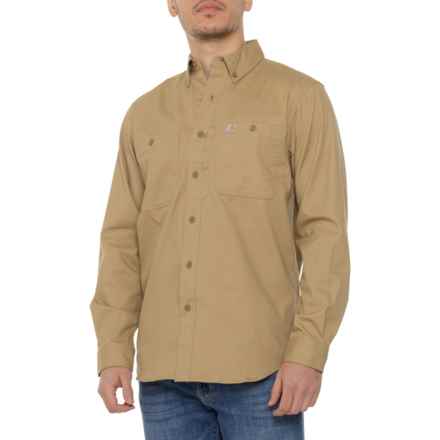 Carhartt 102538 Rugged Pro Relaxed Fit Canvas Shirt - Long Sleeve in Dark Khaki
