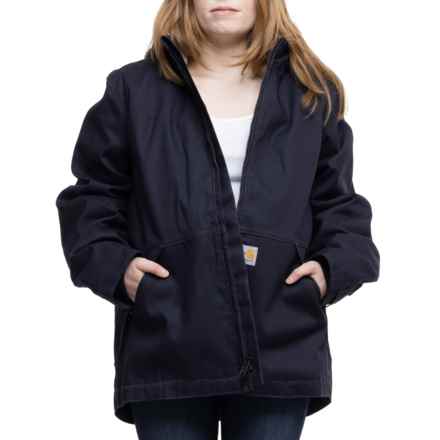 Carhartt 102694 Flame-Resistant Full Swing® Quick Duck® Jacket - Insulated in Dark Navy