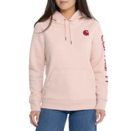 Carhartt 102791 Clarksburg Graphic Hoodie in Ash Rose