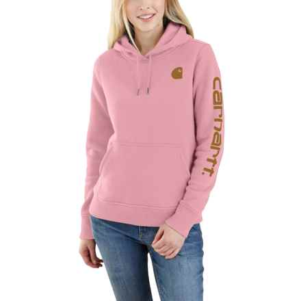 Carhartt 102791 Clarksburg Graphic Hoodie in Foxglove Heather