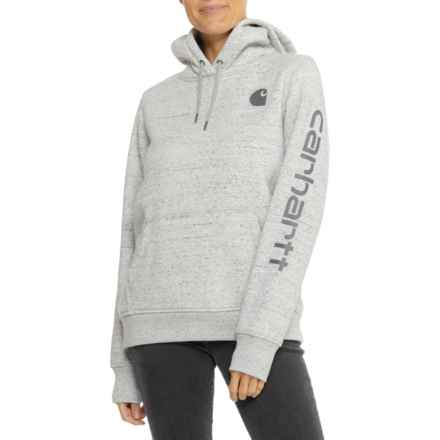 Carhartt 102791 Clarksburg Graphic Sleeve Hoodie - Factory Seconds in Asphalt Heather Nep