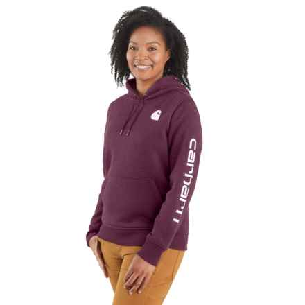 Carhartt 102791 Relaxed Fit Midweight Graphic Hoodie in Blackberry Heather