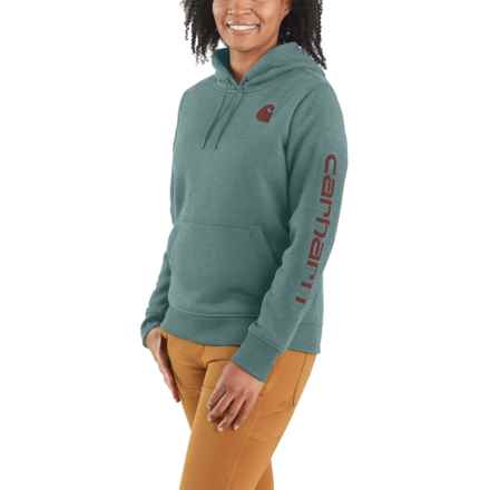 Carhartt 102791 Relaxed Fit Midweight Graphic Hoodie in Sea Pine Heather