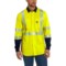 Carhartt 102843 Flame-Resistant High-Visibility Force® Hybrid Shirt - Class 3, Long Sleeve in Brite Lime