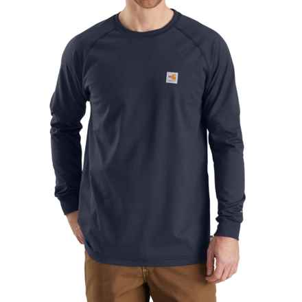 Carhartt 102904 Big and Tall Flame-Resistant Force® T-Shirt - Long Sleeve, Factory Seconds in Dark Navy