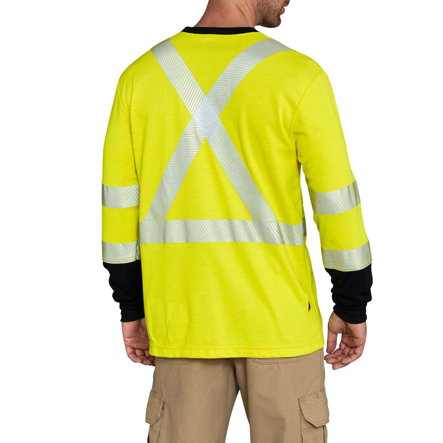 (取寄) カーハート 102905 ビッグ アンド トール フレームレジスタント ハイ-ビス フォース T-シャツ - ロング スリーブ Carhartt 102905 Big and Tall Flame-Resistant High-Vis Force T-Shirt - Long Sleeve Brite Lime Carhartt 102905 Big and Tall Flame-Resistant High-Vis Force® T