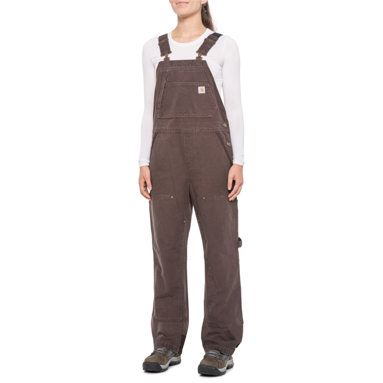 carhartt women's weathered duck unlined wildwood bib overalls