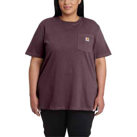 Carhartt 103067 Heavyweight Workwear Pocket T-Shirt - Short Sleeve in Deep Wine