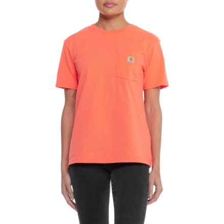 Carhartt 103067 Loose Fit Heavyweight Pocket T-Shirt - Short Sleeve, Factory Seconds in Coral Glow