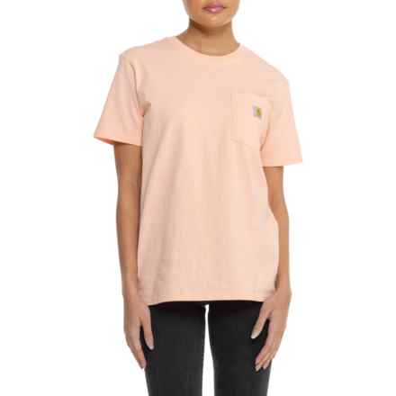 Carhartt 103067 Loose Fit Heavyweight Pocket T-Shirt - Short Sleeve, Factory Seconds in Tropical Peach