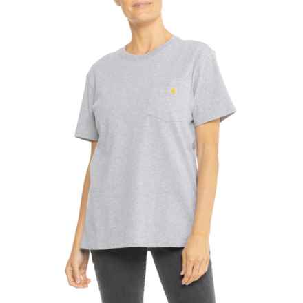 Carhartt 103067 Loose Fit Heavyweight Pocket T-Shirt - Short Sleeve in Heather Gray