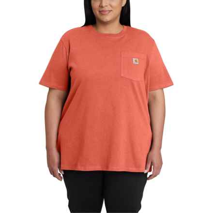 Carhartt 103067 Loose-Fit Heavyweight Workwear Pocket T-Shirt - Short Sleeve in Earthen Clay Heather