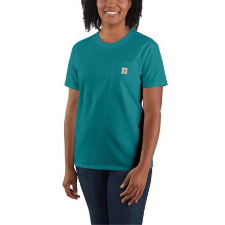 Carhartt 103067 Loose Fit Heavyweight Workwear Pocket T-Shirt - Short Sleeve in Shaded Spruce