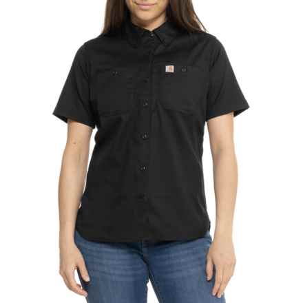 Carhartt 103105 Rugged Professional® Series Relaxed Fit Canvas Shirt - Short Sleeve in Black