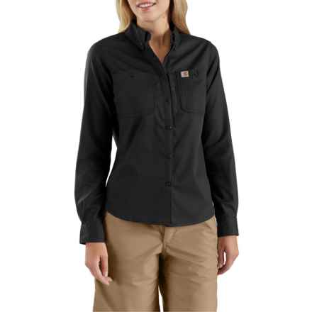 Carhartt 103106 Rugged Professional Series Relaxed Fit Canvas Shirt - Long Sleeve in Black