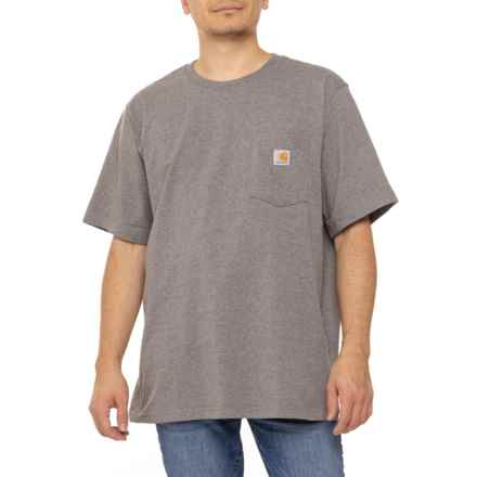 Carhartt 103296 Relaxed Fit Heavyweight Pocket T-Shirt - Short Sleeve, Factory Seconds in Granite Heather