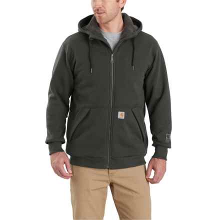 Carhartt 103308 Rain Defender® Relaxed Fit Midweight Hoodie - Sherpa Lined, Factory Seconds in Peat