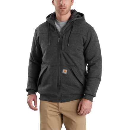 Carhartt 103312 Rain Defender® Relaxed Fit Zip-Up Hoodie - Quilt Lined, Factory Seconds in Carbon Heather
