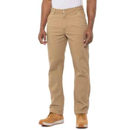 Carhartt 103342 Rugged Flex® Canvas Utility Work Pants - Flannel Lined, Factory Seconds in Dark Khaki