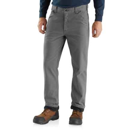 Carhartt 103342 Rugged Flex® Canvas Utility Work Pants - Knit Lined, Factory Seconds in Gravel