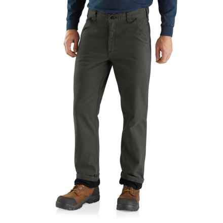 Carhartt 103342 Rugged Flex® Canvas Utility Work Pants - Knit Lined, Factory Seconds in Peat