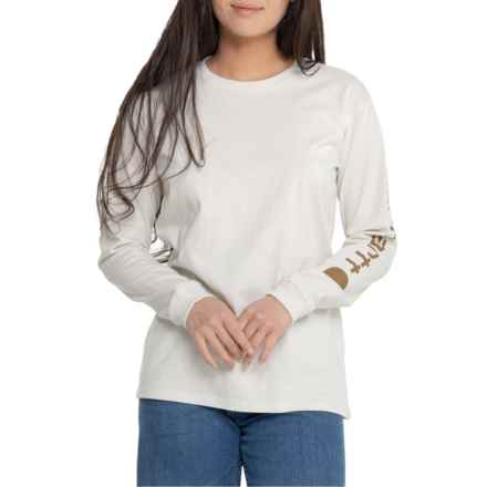 Carhartt 103401 Loose Fit Heavyweight Sleeve Logo T-Shirt - Long Sleeve, Factory Seconds in Malt