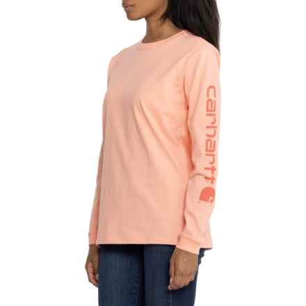 Carhartt 103401 Loose Fit Heavyweight Sleeve Logo T-Shirt - Long Sleeve in Sun Bloom